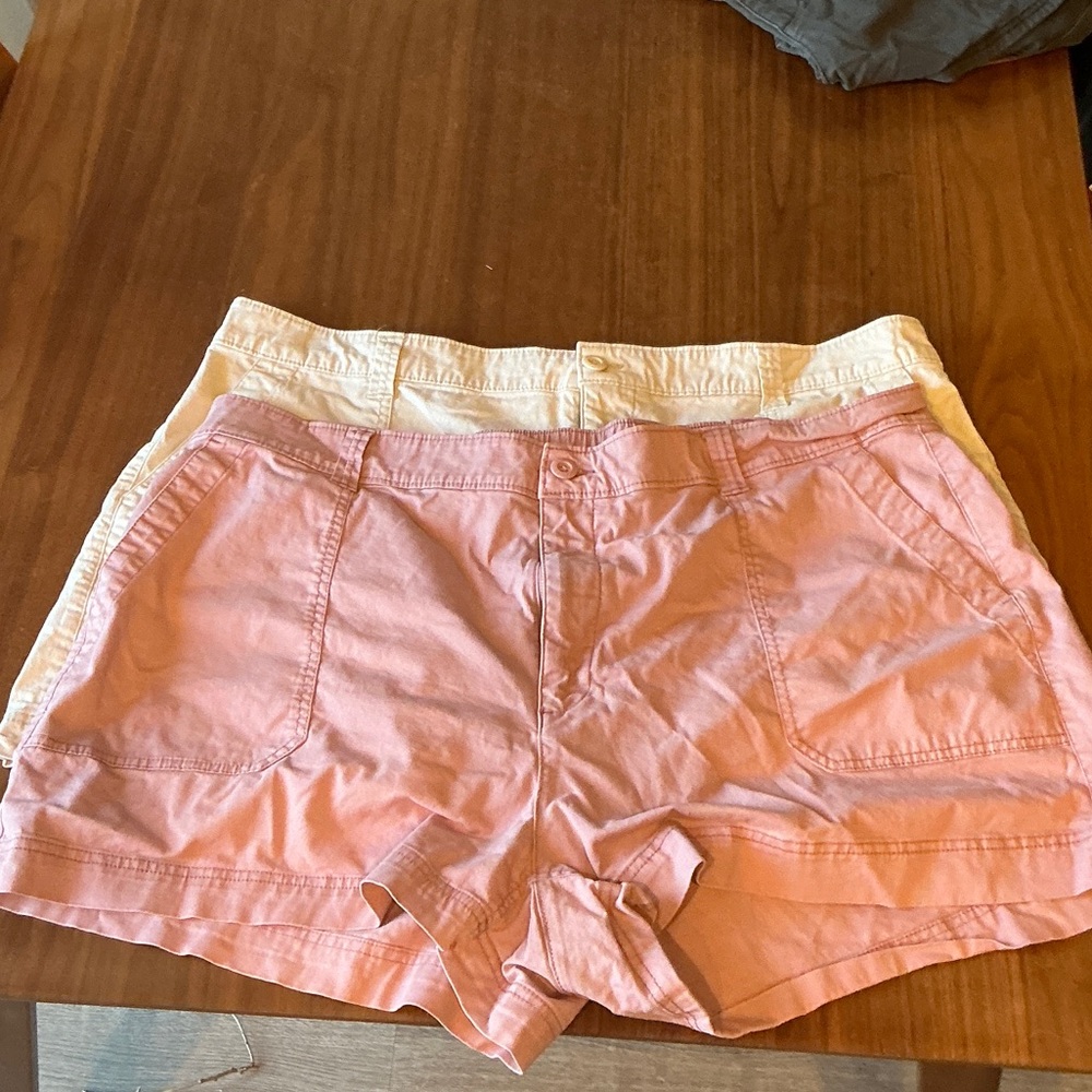 Women’s Pink and Khaki Shorts XXL BOTH